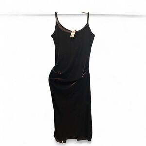 Women's retro 90s brown velvet dress‎ by Jump size 5/6 (s3) 18" ptp